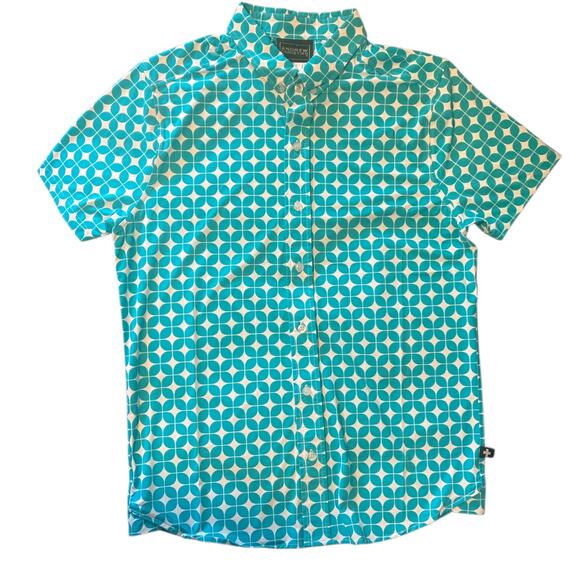 Andrew Christian Viceroy Modern Stretch Muscle Shirt Medium Aqua White - Picture 4 of 7